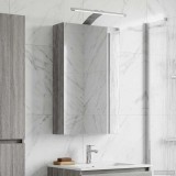 vidaXL Dulap cu oglindă pentru baie Gri Sonoma 30 x 10,5 x 50 cm 889020