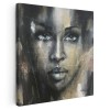Tablou canvas portret acrilic femeie, negru 1327 Tablou canvas pe panza CU RAMA 60x60 cm