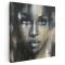 Tablou canvas portret acrilic femeie, negru 1327 Tablou canvas pe panza CU RAMA 60x60 cm