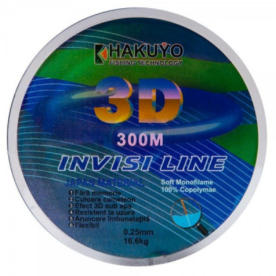 Fir monofilament 3D Hakuyo, 300m foto