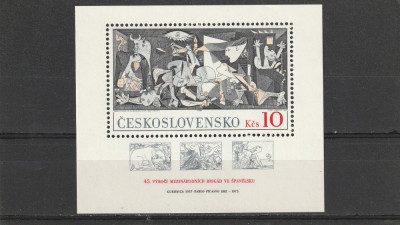 Pictura Guernica de Picasso .Cehoslovacia. foto