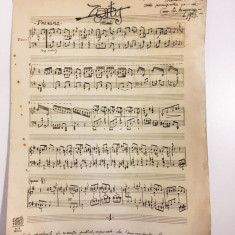 (T) Partitura muzicala veche - Zarty (Gluma), 1933, 4 pagini