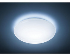 Plafoniera LED integrat Philips MyLiving Suede, 9.6W, 220-240V, IP20, lumina alba calda, 1200 lumeni, durata de viata 20.000 de ore, culoare alb, mate foto