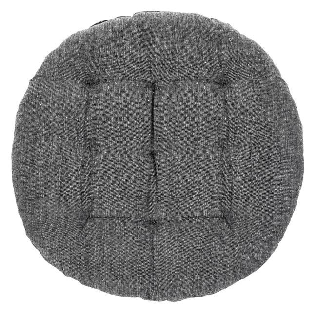 Perna gri, rotunda, pentru scaun, cu doua fete, 38x5 cm