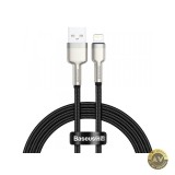 Cablu Date si Incarcare USB-A - Lightning Baseus Cafule Metal Series 18W 1m Negru CALJK-A01