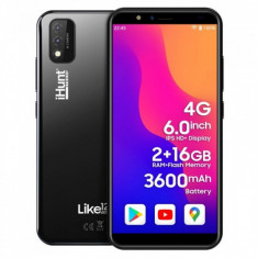 Telefon mobil iHunt Like 12 Pro Negru, 4G, IPS 6.0 , 2GB RAM, 16GB ROM, Android 11 GO, Mediatek MTK6739 QuadCore, 3600mAh, Dual SIM