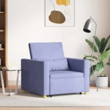vidaXL Canapea extensibilă single Denim Albastru 90 x 165 x 87 cm 42002695