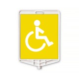 Semn dreptunghiular din plastic pentru parcare cu dizabilitati