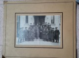 Fotografie pe carton, grup de militari, perioada celui de-al doilea razboi mondial