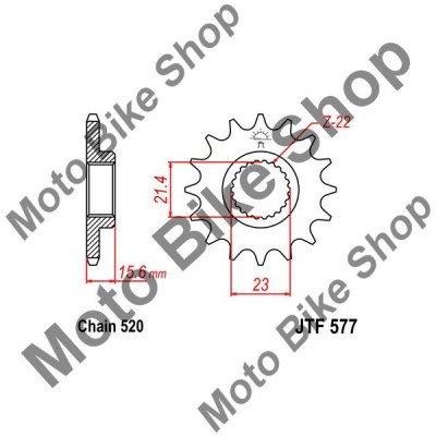 MBS Pinion fata 520 Z14, Cod Produs: JTF57714 foto