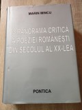 Marin Mincu - O panorama critica a poeziei romanesti din secolul al XX-lea (de la Alexandru Macedonski la Cristian Popescu), (Editura Pontica, 2007)