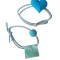 Set 2 elastice de par in forma de inima, 8 cm, Albastru, 28BJ