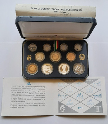 Set monede Italia, 1991 - calitate Proof - G 3984 foto