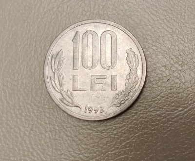 Rom&amp;acirc;nia - 100 lei (1992) monedă s019 foto