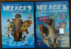 doua dvd cu Ice Age 2 si 3 cu ochelari 3D, Desene animat foto