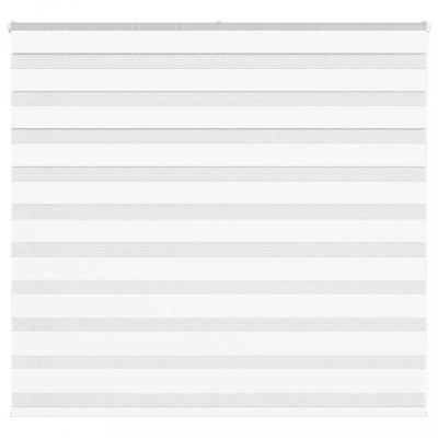 Jaluzea tip zebra alb lățime țesătură 150,9 cm poliester foto