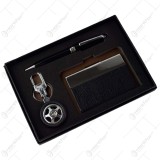 Set cadou pentru domni alcatuit din 3 piese &ndash; Breloc. portcard si pix