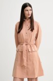 Rains geacă Curve Long Jacket W3 culoarea portocaliu, de tranzitie, 18130