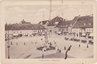CP SIBIU Hermannstadt Grosser Ring Nagy piacz ND(1917) foto