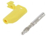 Conector banană 4mm 32A 33VAC 70VDC galben nichelat