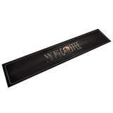 Covor Bucatarie Lavabil vidaXL Coffee, 60x300cm, Catifea Moale, Antiderapant, Negru