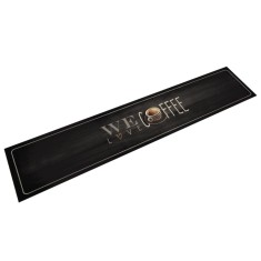 vidaXL Covor de bucătărie lavabil, text Coffee, 60x300 cm, catifea 4005592