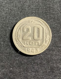 Moneda 20 copeici 1943 Rusia