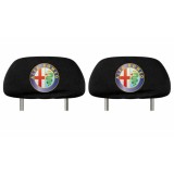 Set 5 huse tetiere negre, pentru gama auto Alfa Romeo