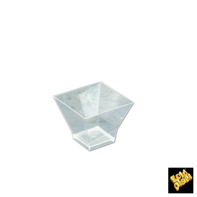 Set 25 buc boluri transparente Pagoda, finger food, 60 cc