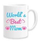 Cana alba personalizata &quot;World&#039;s best mom&quot;, INOVATIX&reg;. 330ml, Oem