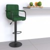 VidaXL Scaun de bar, verde &icirc;nchis, catifea