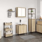 vidaXL Set mobilier de baie, 2 piese, stejar sonoma, lemn prelucrat 3328390