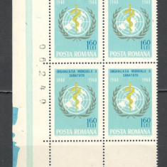 Romania.1968 20 ani OMS bloc 4 YR.387