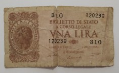 Italia - 1 Lira 1944