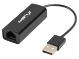 Adaptor USB-Ethernet LANBERG cu RJ45 - 10/100Mbps, USB 2.0, Negru
