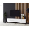Comoda MP1, 220x40x55 cm, alb acril, MP