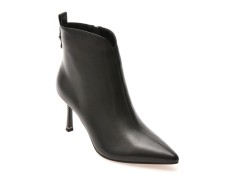 Botine elegante EPICA negre, A1501, din piele naturala