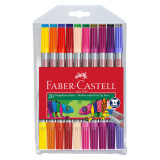 Cumpara ieftin Set 20 Carioci Colorate Faber-Castell Cu 2 Capete De Scriere, Carioca Pentru Copii, Carioca De Colorat, Carioci Pentru Copii, Carioci Pentru Colorat,