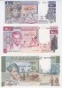 Bancnota Mauritania 100, 200 si 1.000 Ouguiya 1975-77 ( neemise; aceeasi serie - vezi descriere )