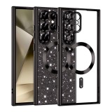 Husa premium Samsung Galaxy S22 Ultra 5G Asteroid GSM Luxury Glitter MagSafe, negru