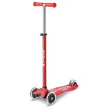 Trotineta Micro MAXI Deluxe LED red