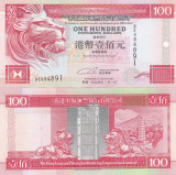 Bancnota Hong Kong 100 Dolari 1994 UNC