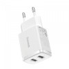 Incarcator Retea Baseus Compact, 10.5W, 2.1A, 2 x USB-A, Alb CCXJ010202