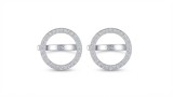 Cumpara ieftin Cercei Huggie din Argint 925 Infinite Circle Halo, cu Zirconiu