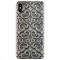Husa silicon pentru Apple Iphone XS Max, Baroque Silver Pattern