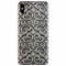 Husa silicon pentru Apple Iphone X, Baroque Silver Pattern