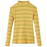 Tricou de copii cu m&acirc;neci lungi, ocru, 116, vidaXL