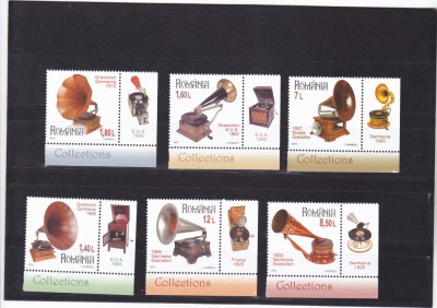 ROMANIA 2019, Colecții rom&amp;acirc;nești GRAMOFOANE,cu tabs, MNH, Lp 2266 foto