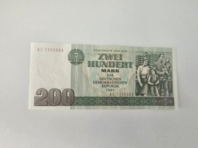 Germania Democrata 200 Mark 1985 Rara,Noua foto