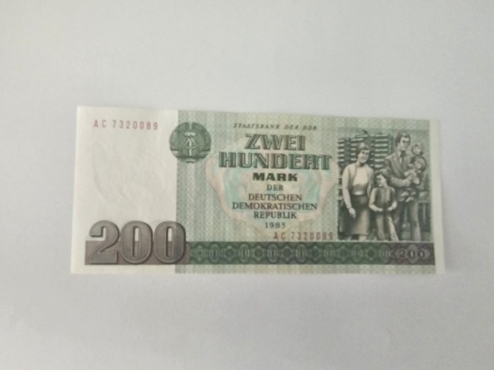 Germania Democrata 200 Mark 1985 Rara,Noua